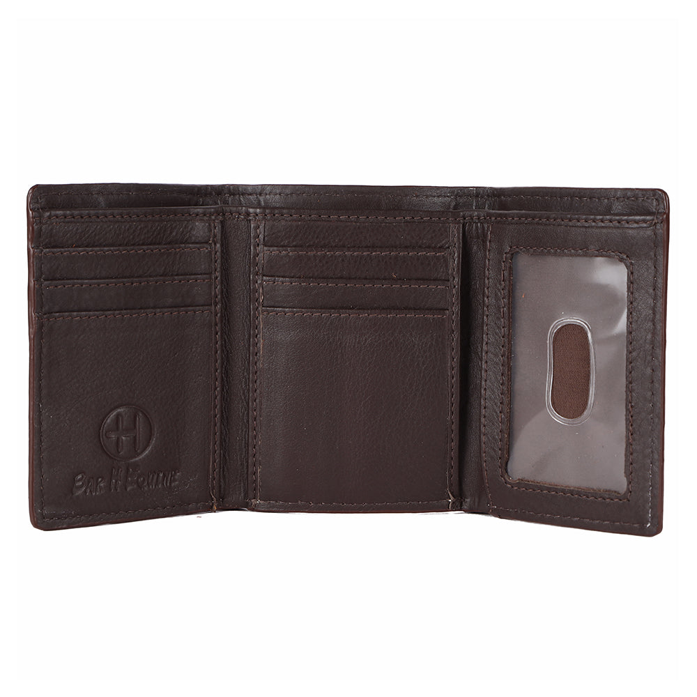 BAR H EQUINE Genuine Leather Rodeo - Bifold & Trifold Wallet For Men Women
