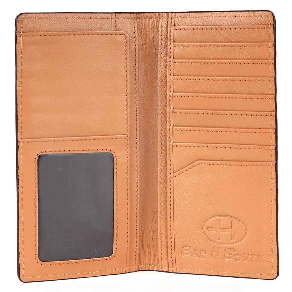 BAR H EQUINE Genuine Leather Rodeo - Bifold & Trifold Wallet For Men Women