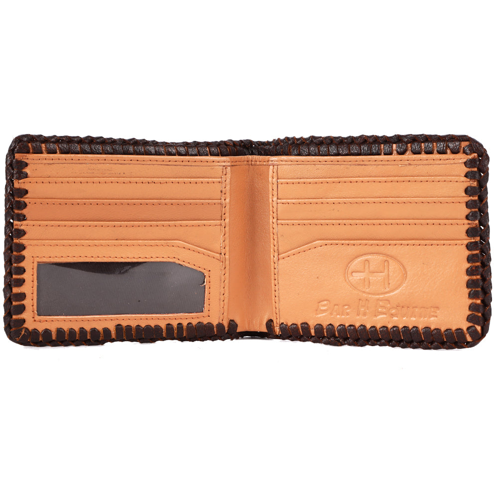 BAR H EQUINE Genuine Leather Rodeo - Bifold & Trifold Wallet For Men Women