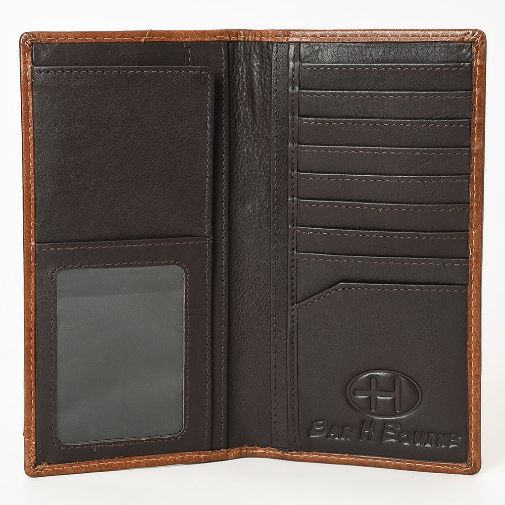 BAR H EQUINE Genuine Leather Rodeo - Bifold & Trifold Wallet For Men Women