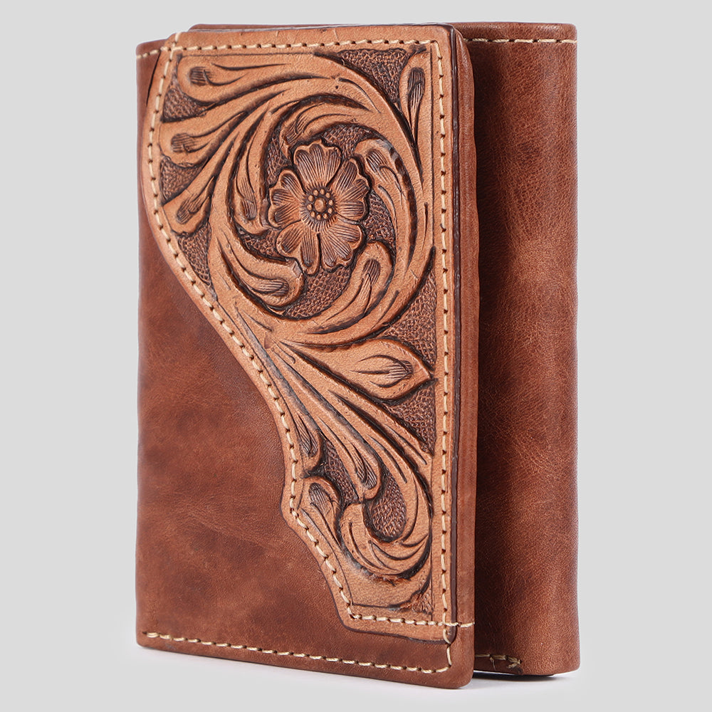 BAR H EQUINE Genuine Leather Rodeo - Bifold & Trifold Wallet For Men Women