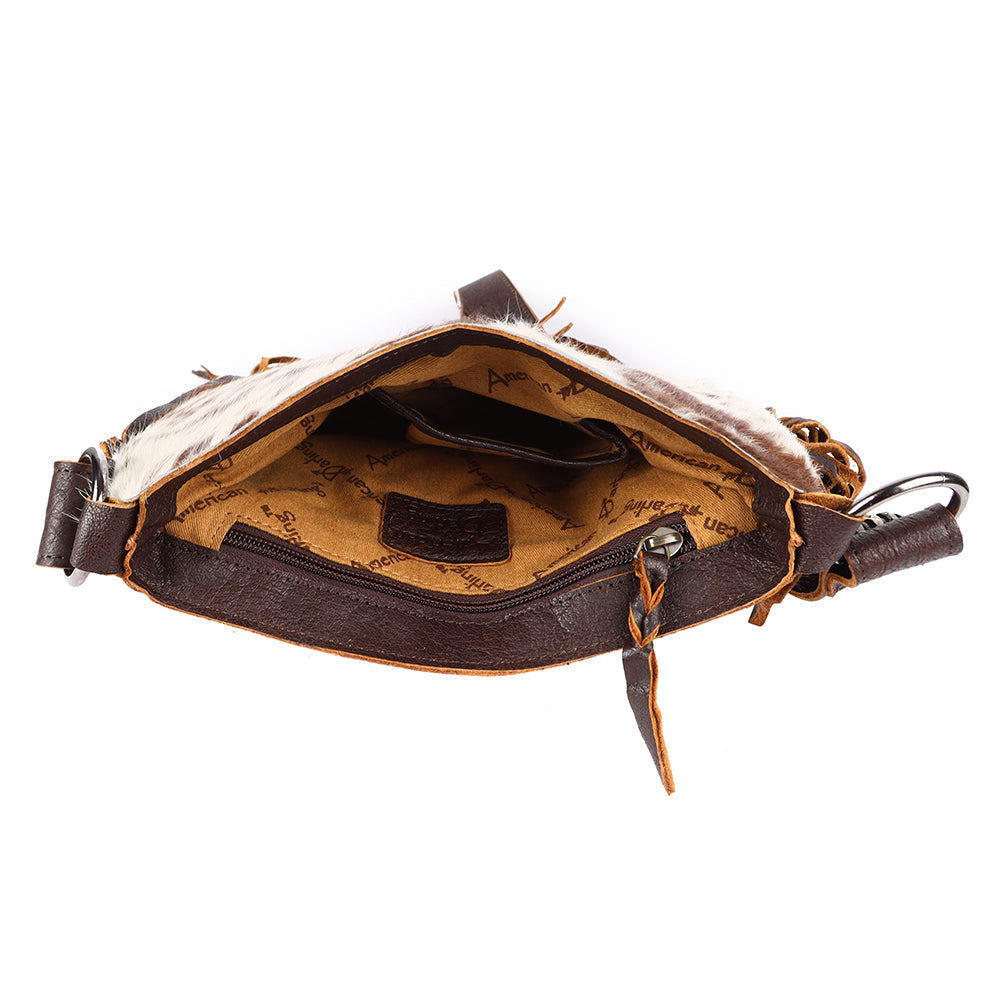 American Darling Messenger Hair On Genuine Leather Western Women Bag Handbag Purse | for Cute