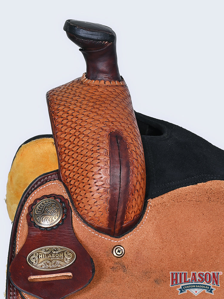 HILASON Western Horse Ranch Roping American Leather Saddle Brown