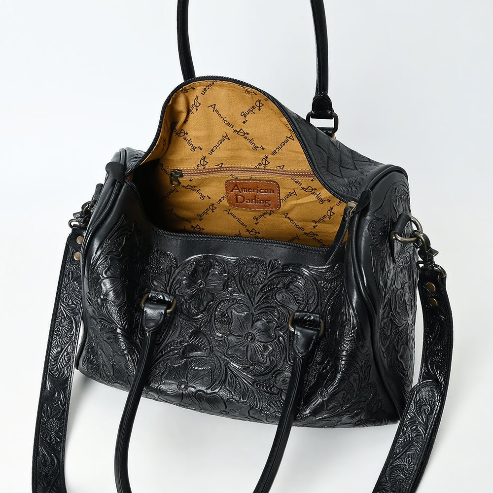 American Darling Duffel Hand Tooled Genuine Leather