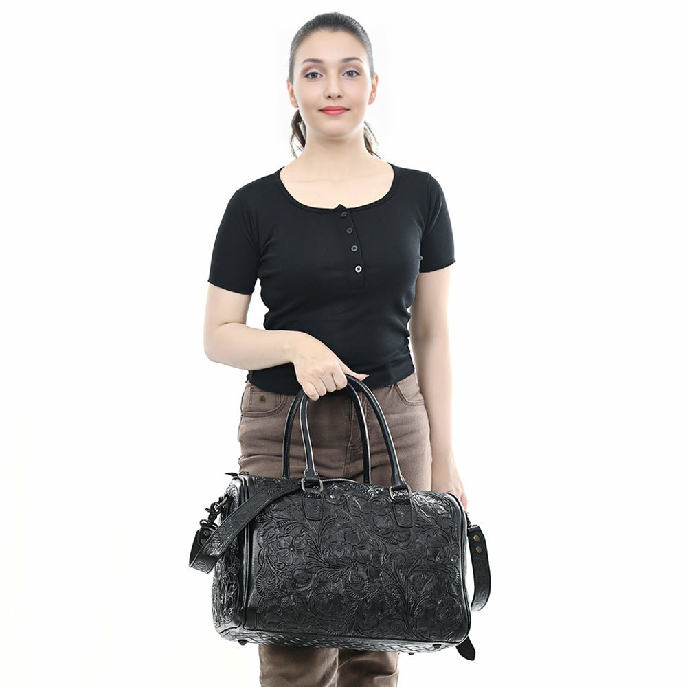 American Darling Duffel Hand Tooled Genuine Leather
