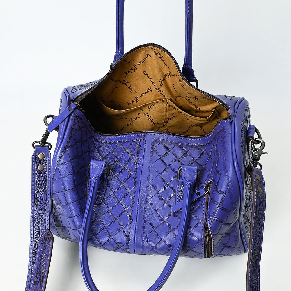 American Darling Duffel Hand Tooled Genuine Leather