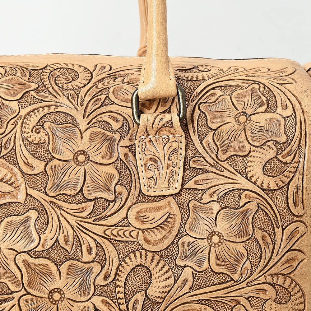 American Darling Duffel Hand Tooled Genuine Leather