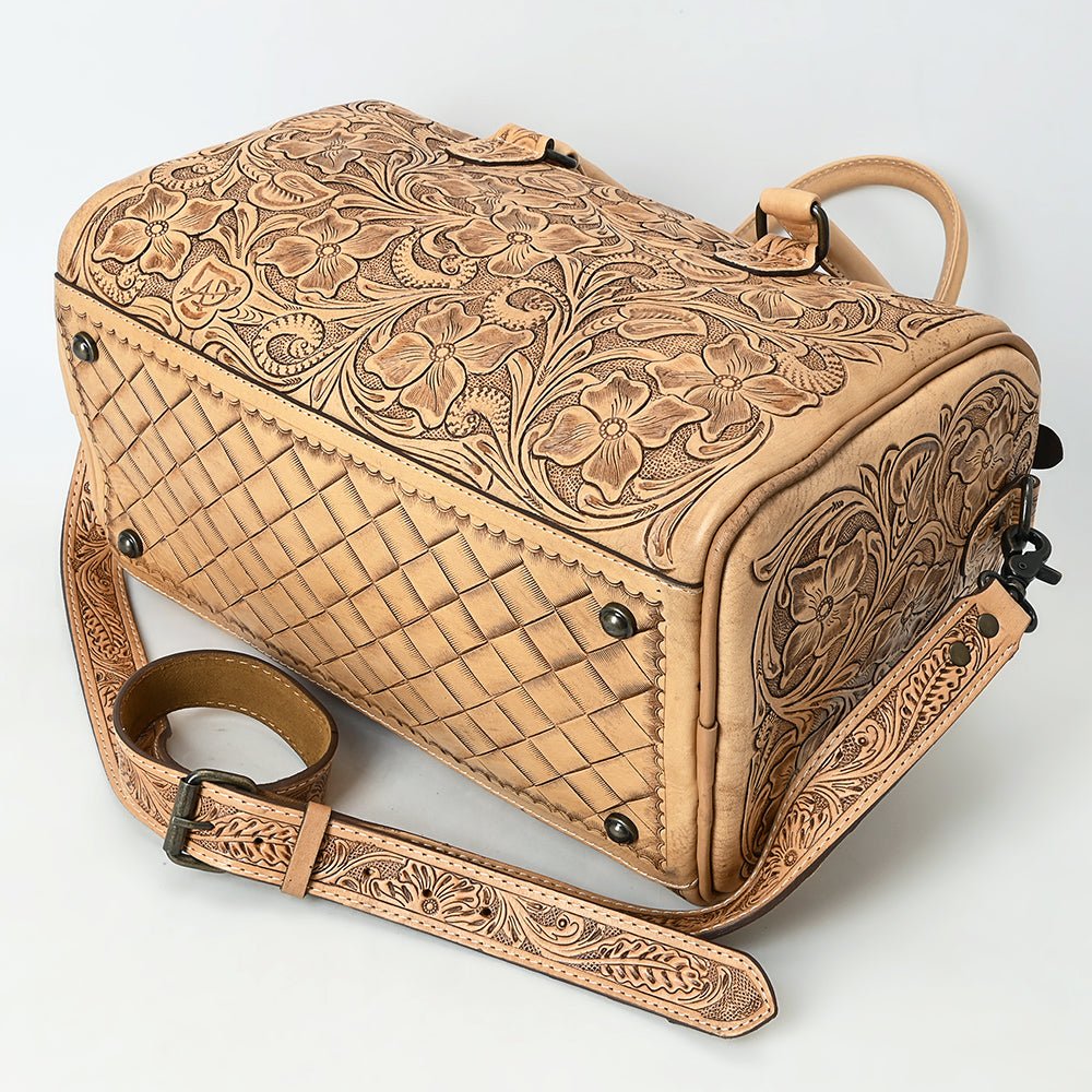 American Darling Duffel Hand Tooled Genuine Leather