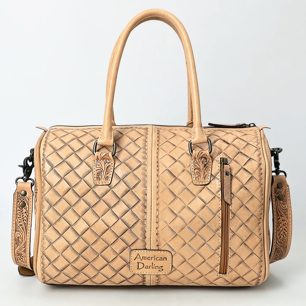 American Darling Duffel Hand Tooled Genuine Leather