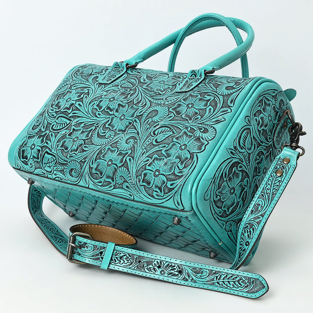 American Darling Duffel Hand Tooled Genuine Leather