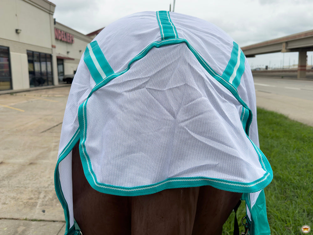 HILASON Horse Fly Sheet - Summer Spring UV Protection Mesh Bug Mosquito FlySheet for Horses | Fly-Sheet