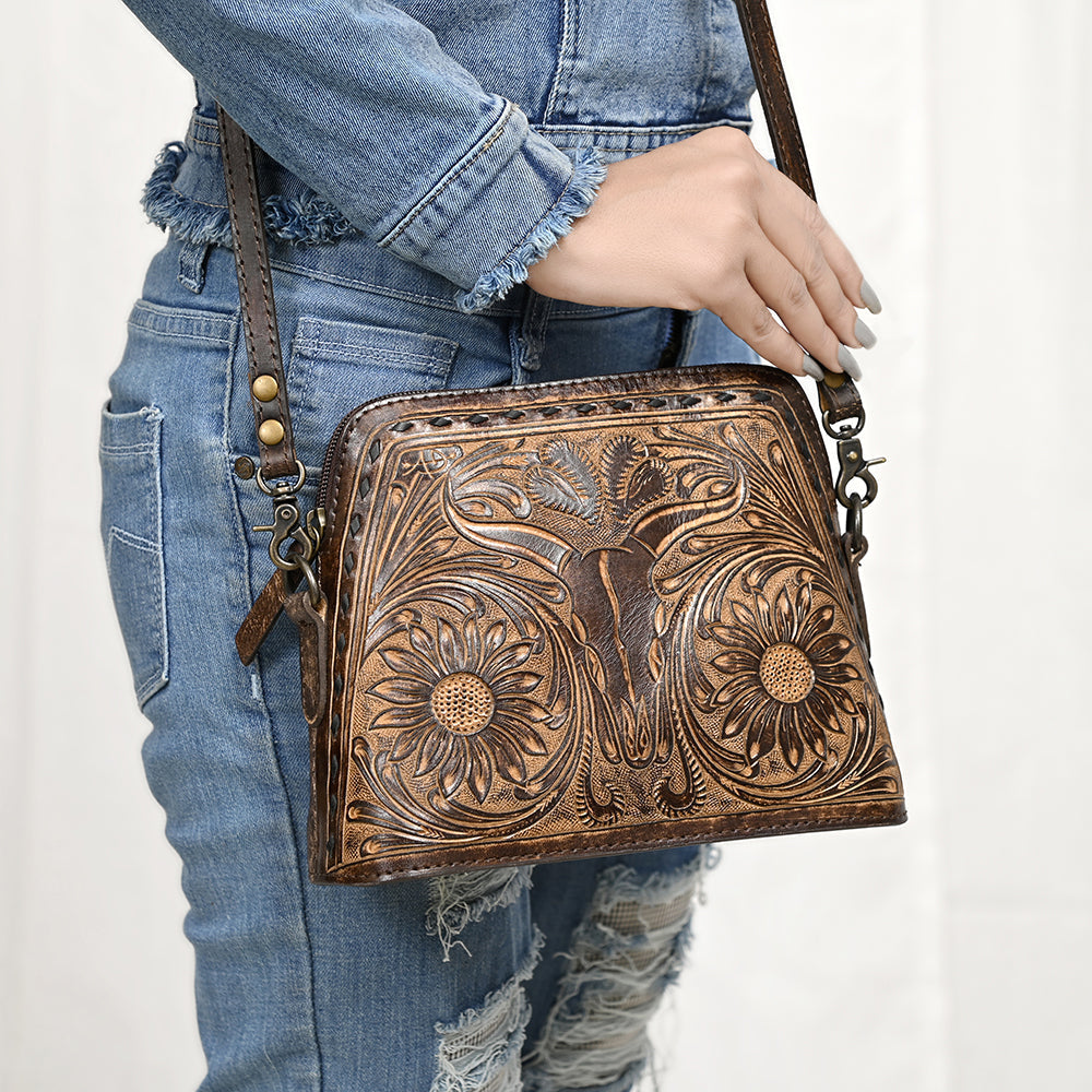 American Darling Hand Tooled Genuine Leather