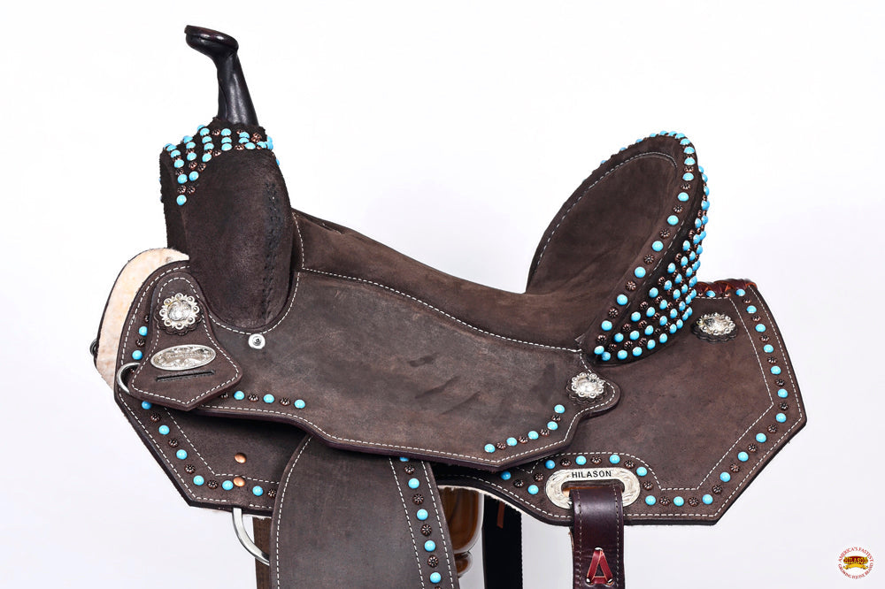 Hilason Flex-Tree Western Barrel & Trail Saddle with Biothane Tack