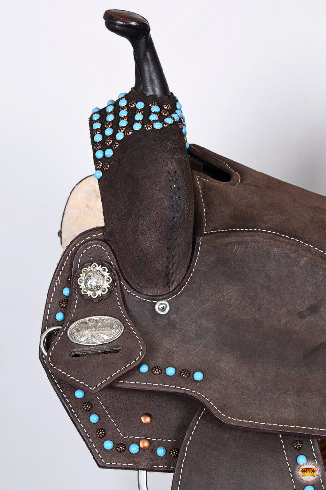 Hilason Flex-Tree Western Barrel & Trail Saddle with Biothane Tack