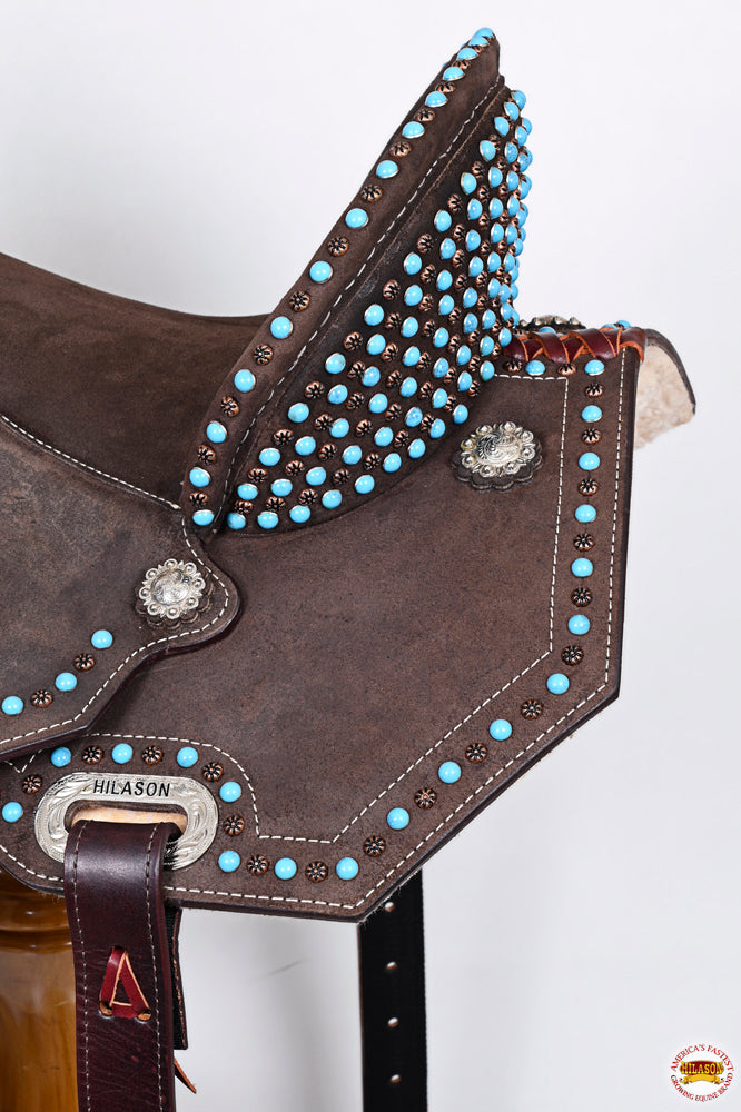 Hilason Flex-Tree Western Barrel & Trail Saddle with Biothane Tack