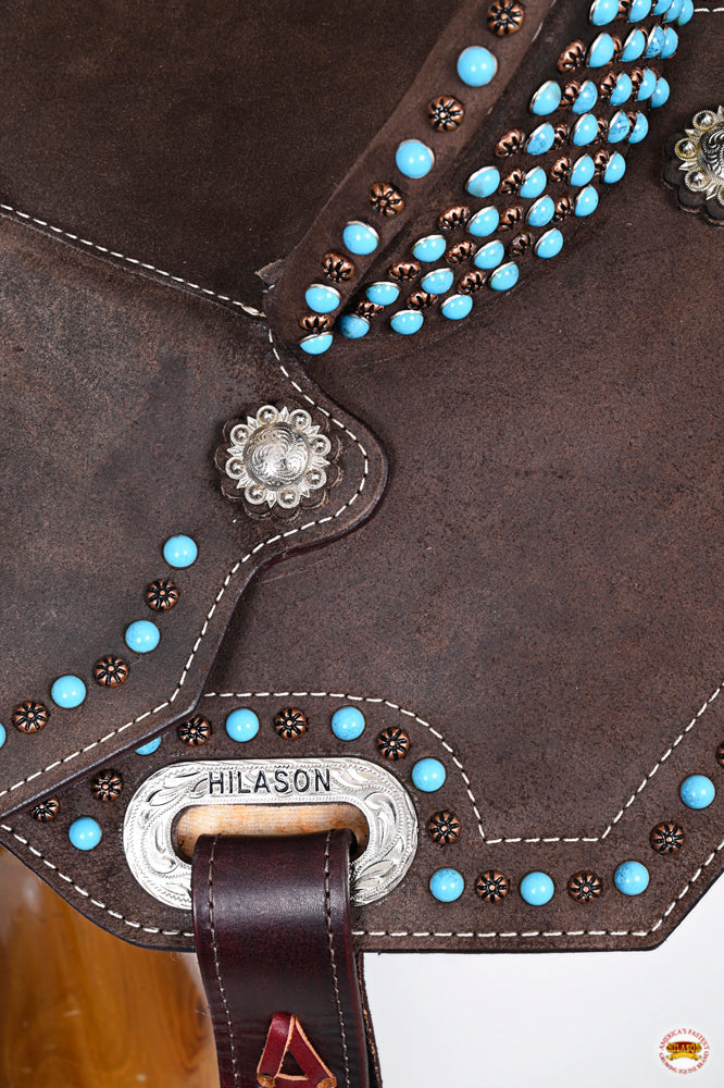 Hilason Flex-Tree Western Barrel & Trail Saddle with Biothane Tack