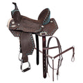 Hilason Flex-Tree Western Barrel & Trail Saddle with Biothane Tack