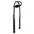 Bar H Equine Horse Genuine Leather Floral Carved Tack Set Dark Brown