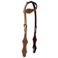 Bar H Equine Horse Genuine Leather Basket Weave Tooled Tack Set Brown