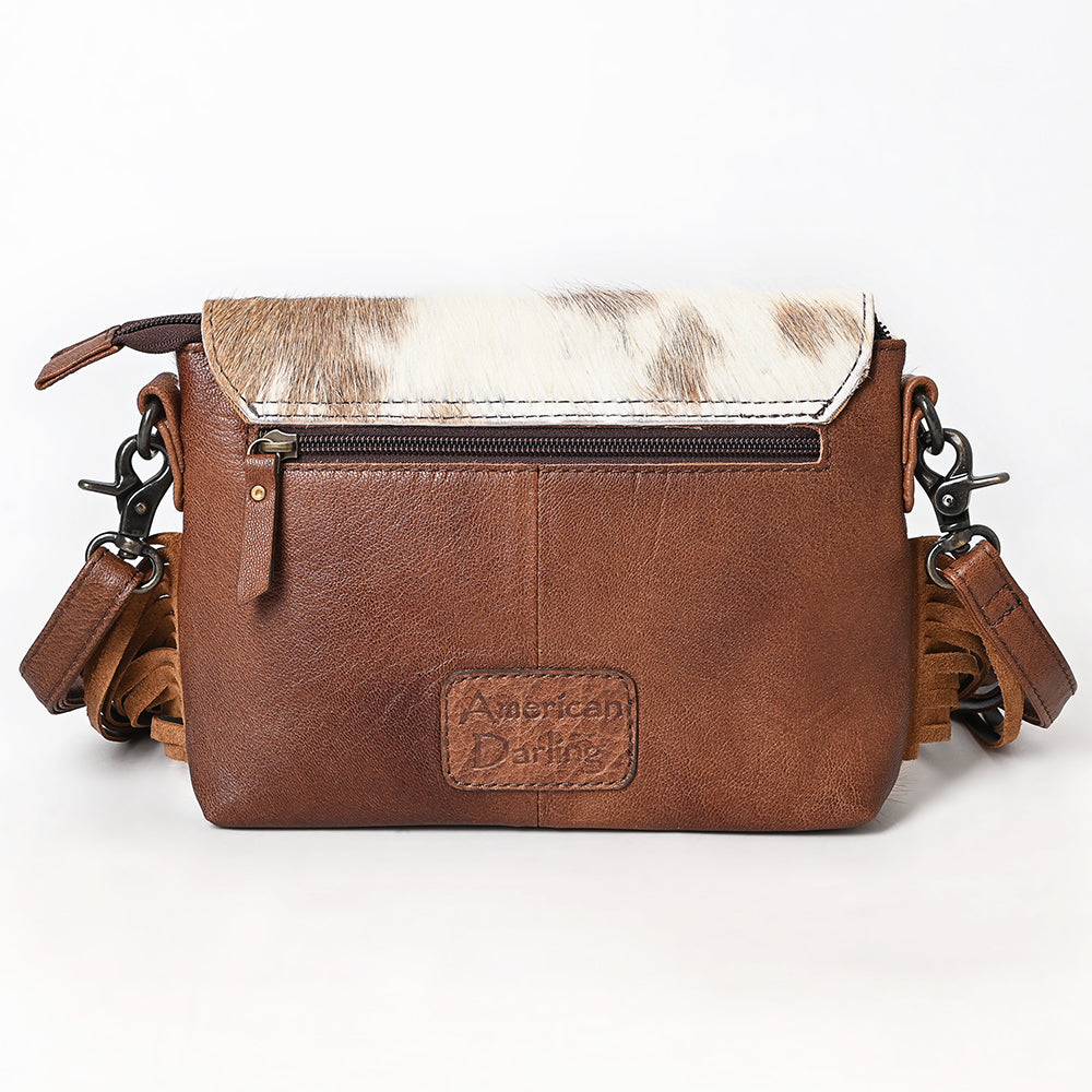 American Darling Hand-Tooled Hair-On Genuine Leather Envelope Bag