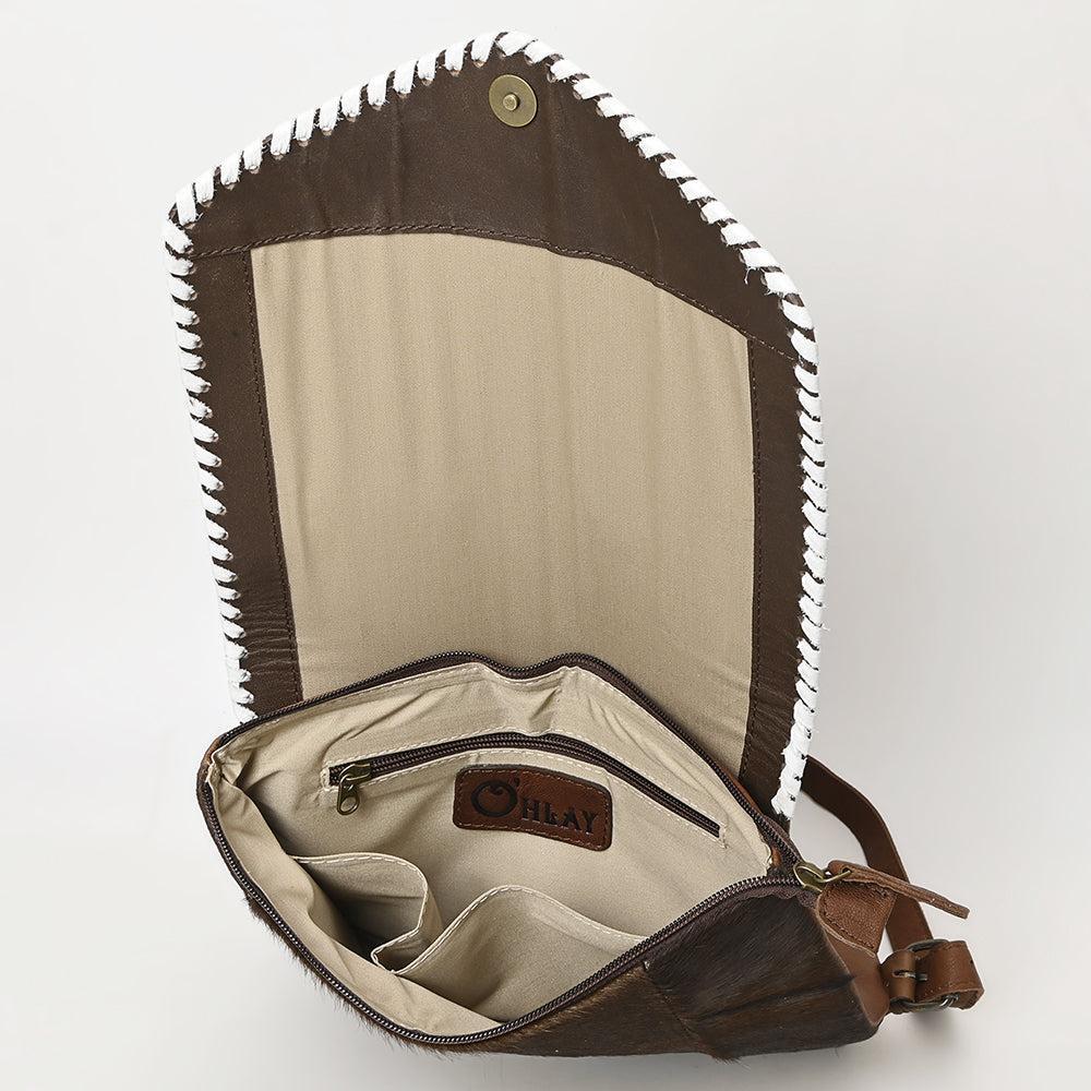 OHLAY Hand-Tooled Leather Backpack