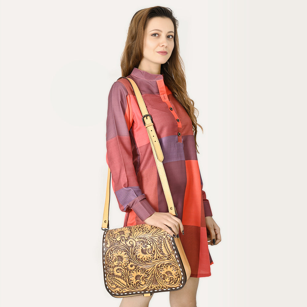 American Darling Hand Tooled Genuine Leather