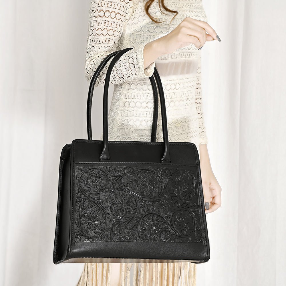 American Darling Hand Tooled Hair-On Genuine Leather
