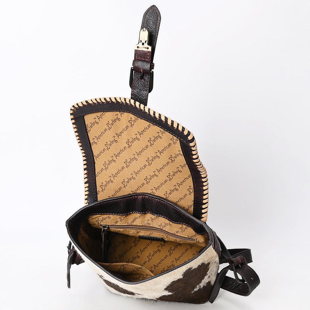 American Darling Backpack Hand Tooled Hair-on Genuine Leather