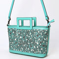American Darling Tote Hand tooled Genuine Suede Leather Women Bag Western Handbag Purse | Travel Bags