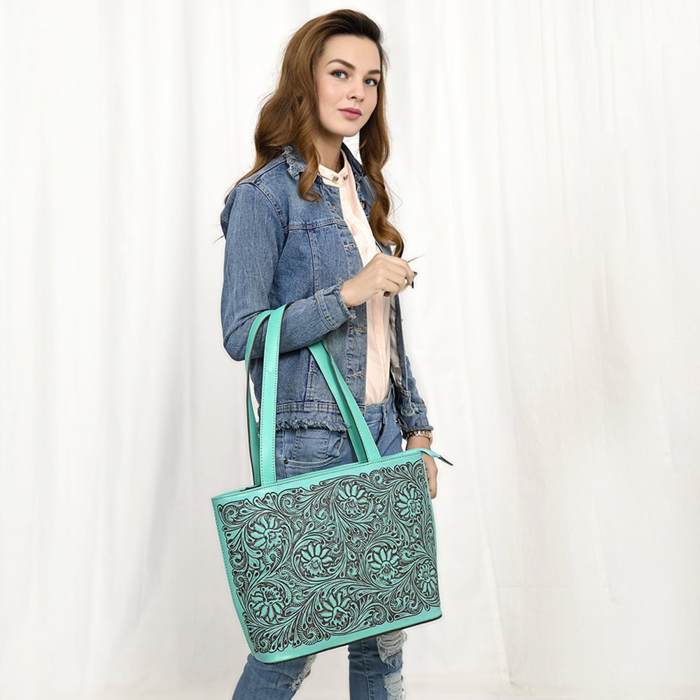 American Darling Hand Tooled Genuine Leather