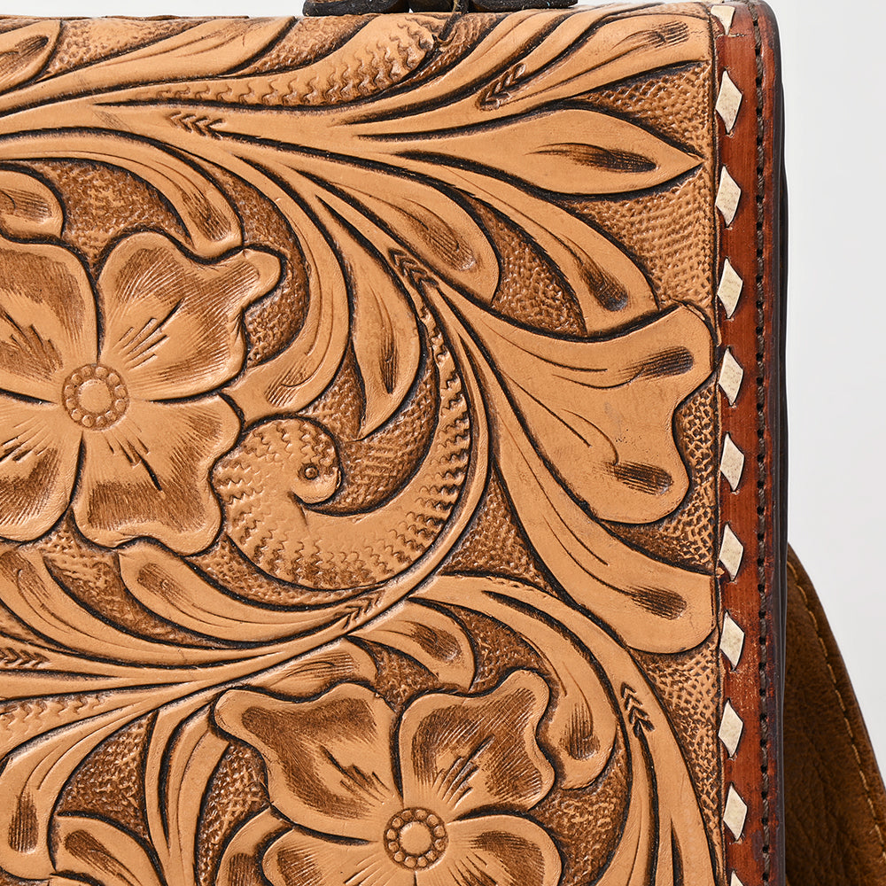 American Darling Hand-Tooled Genuine Leather Crossbody Bag