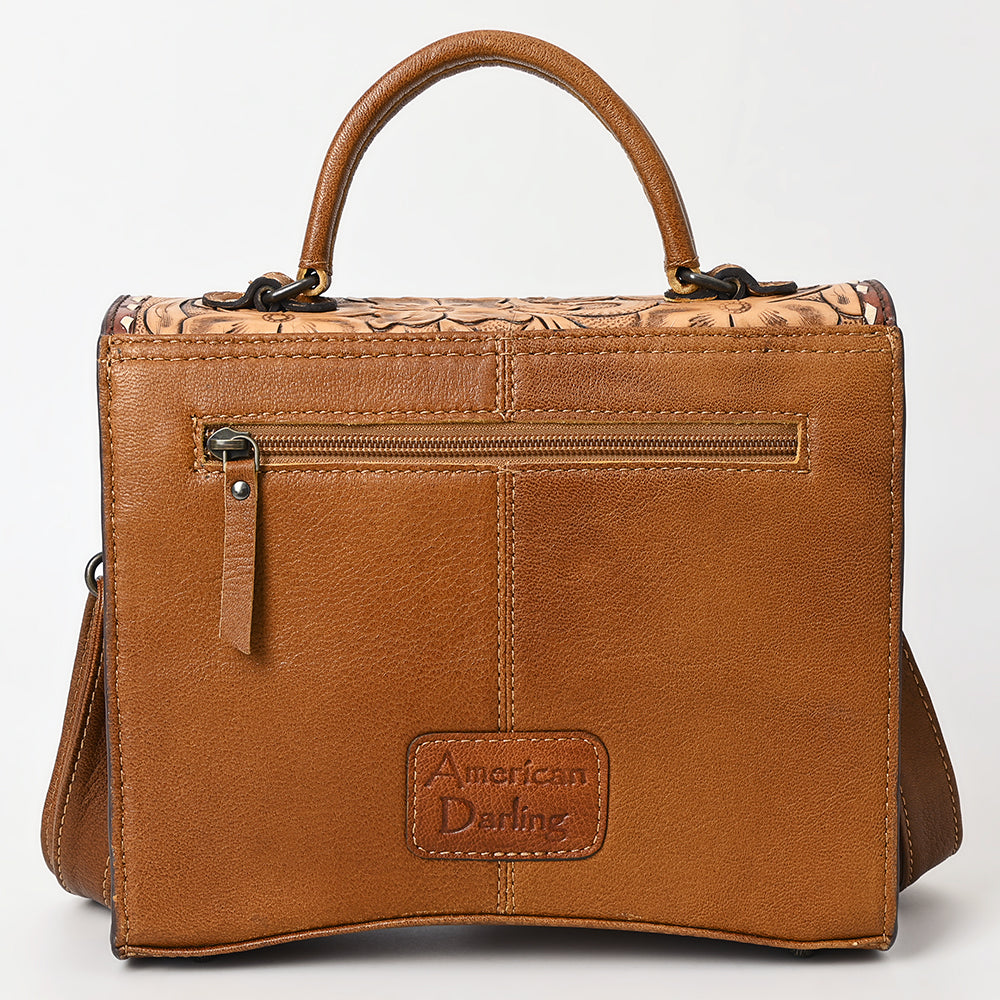 American Darling Hand-Tooled Genuine Leather Crossbody Bag