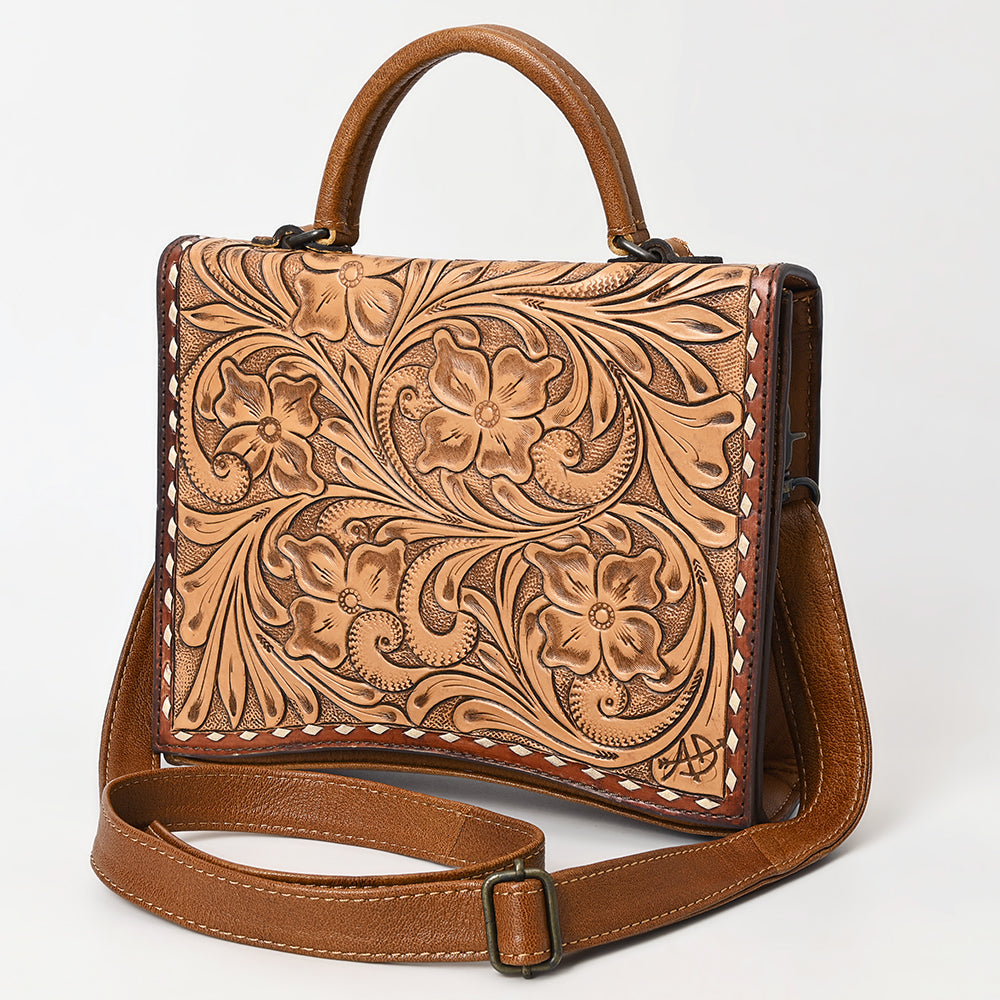 American Darling Hand-Tooled Genuine Leather Crossbody Bag