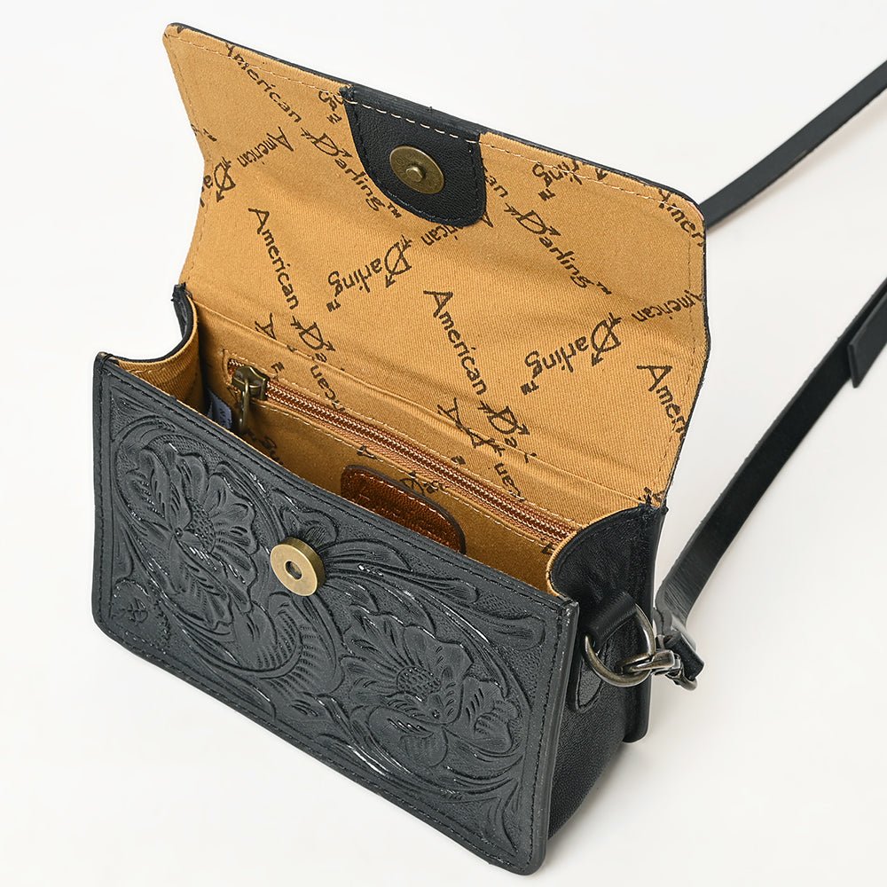 American Darling Small Crossbody Hand Tooled Genuine Leather