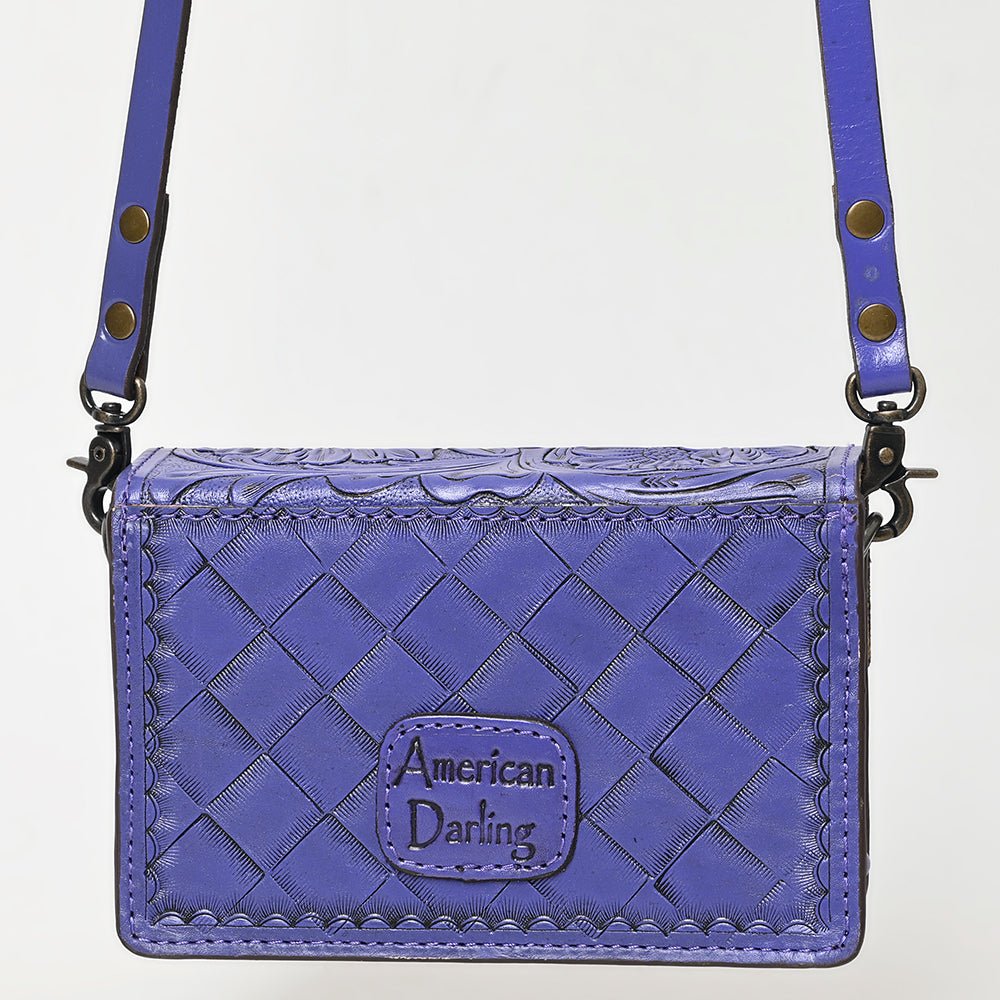 American Darling Small Crossbody Hand Tooled Genuine Leather