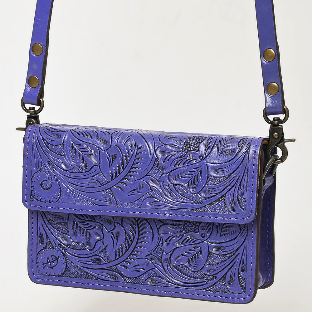 American Darling Small Crossbody Hand Tooled Genuine Leather