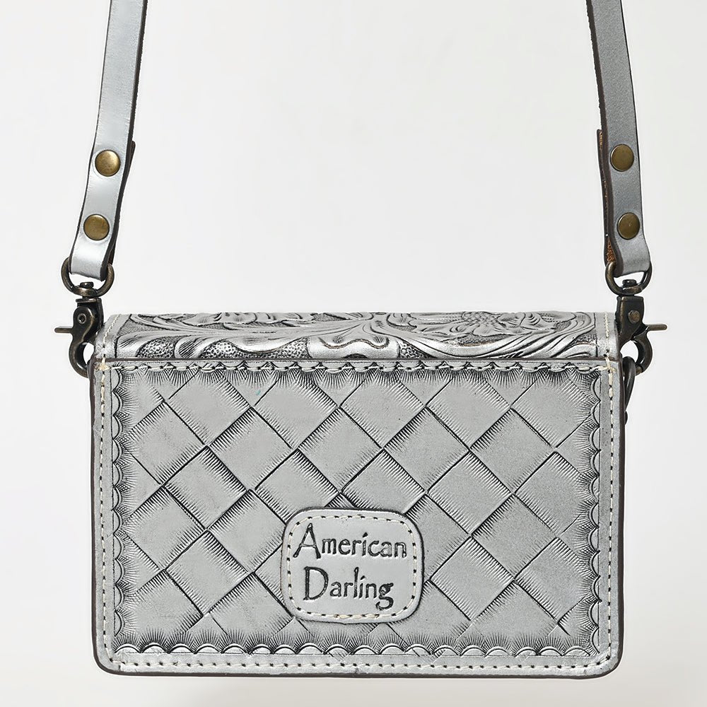 American Darling Small Crossbody Hand Tooled Genuine Leather