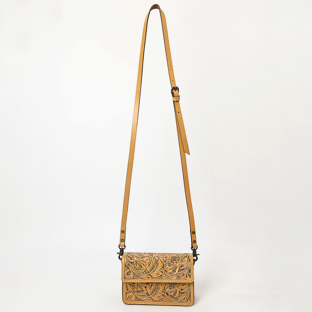 American Darling Small Crossbody Hand Tooled Genuine Leather
