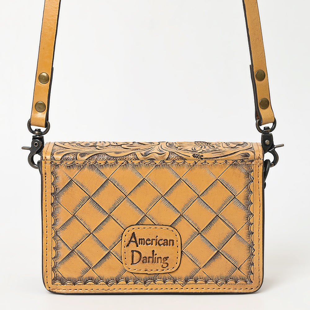 American Darling Small Crossbody Hand Tooled Genuine Leather