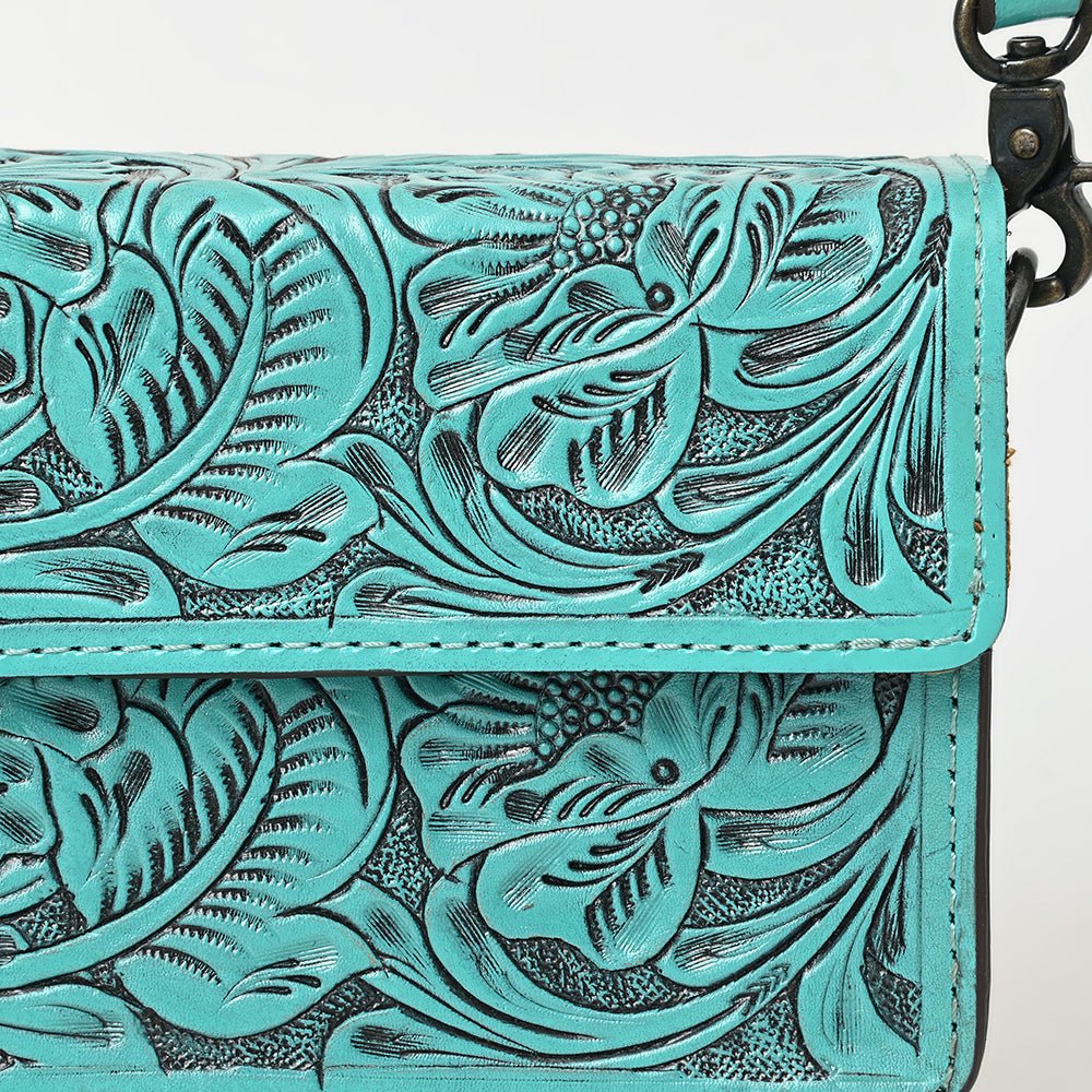 American Darling Small Crossbody Hand Tooled Genuine Leather