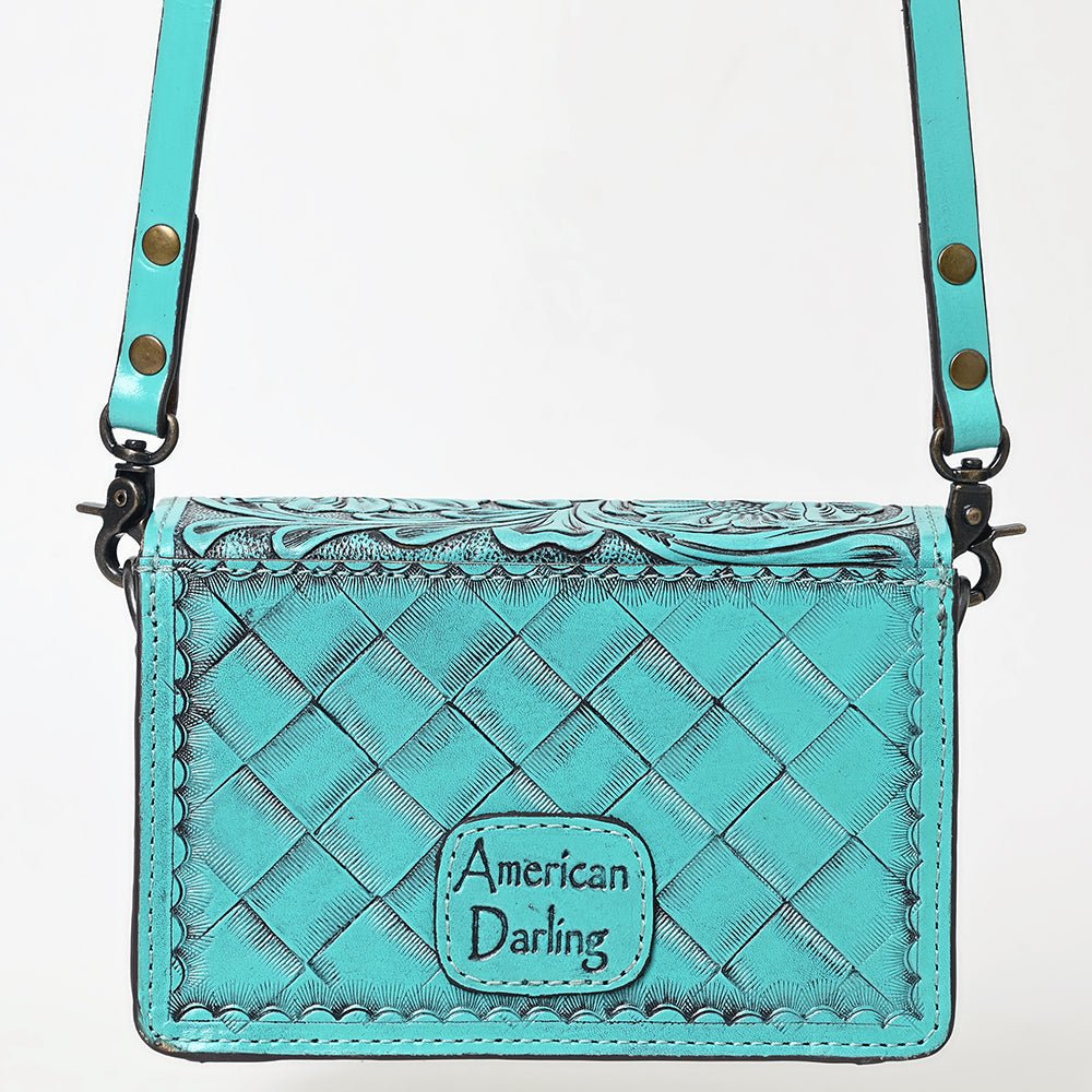 American Darling Small Crossbody Hand Tooled Genuine Leather