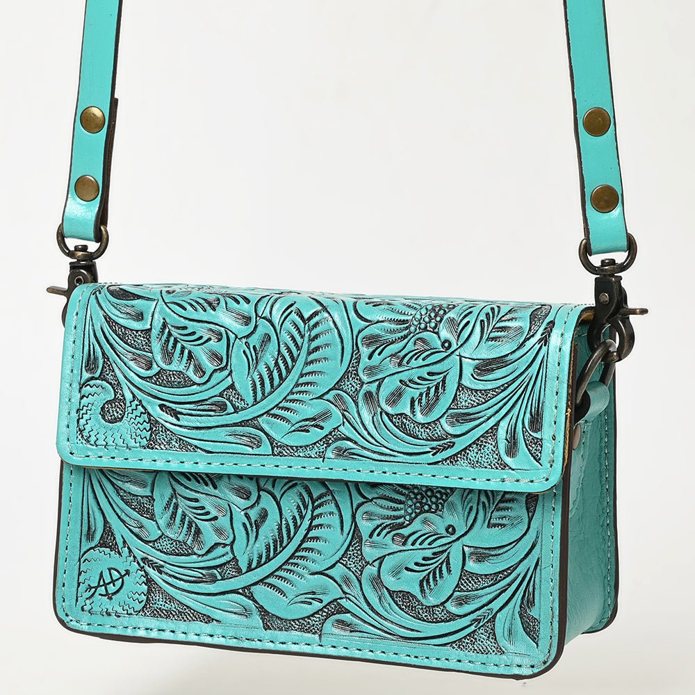American Darling Small Crossbody Hand Tooled Genuine Leather