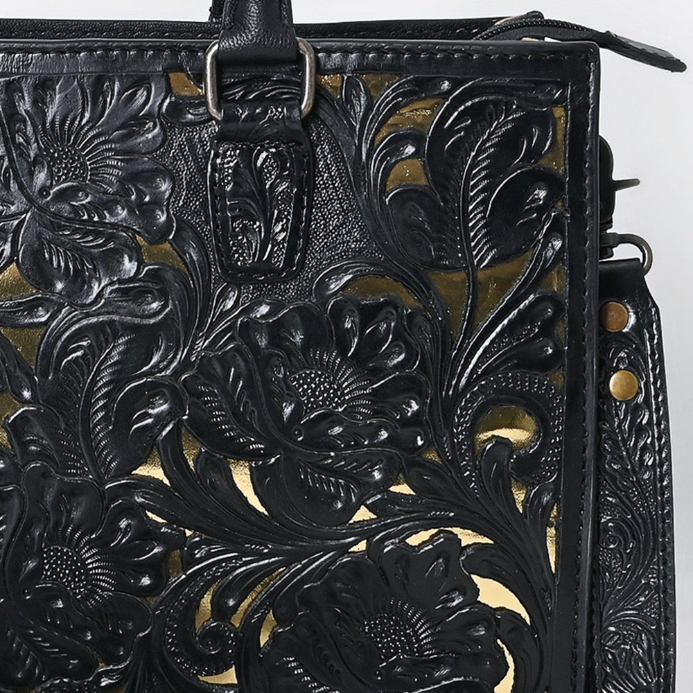 American Darling Hand-Tooled Genuine Leather Tote