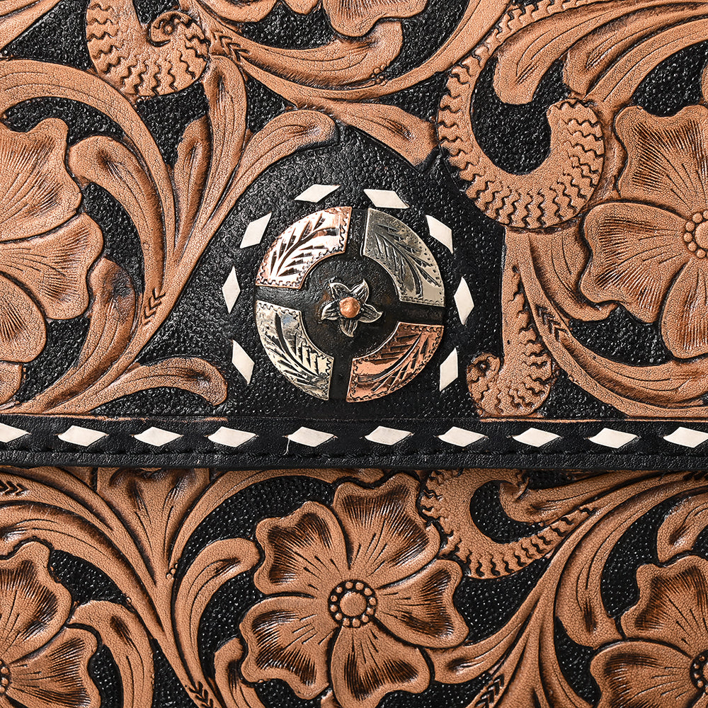American Darling Hand-Tooled Genuine Leather Small Crossbody Bag