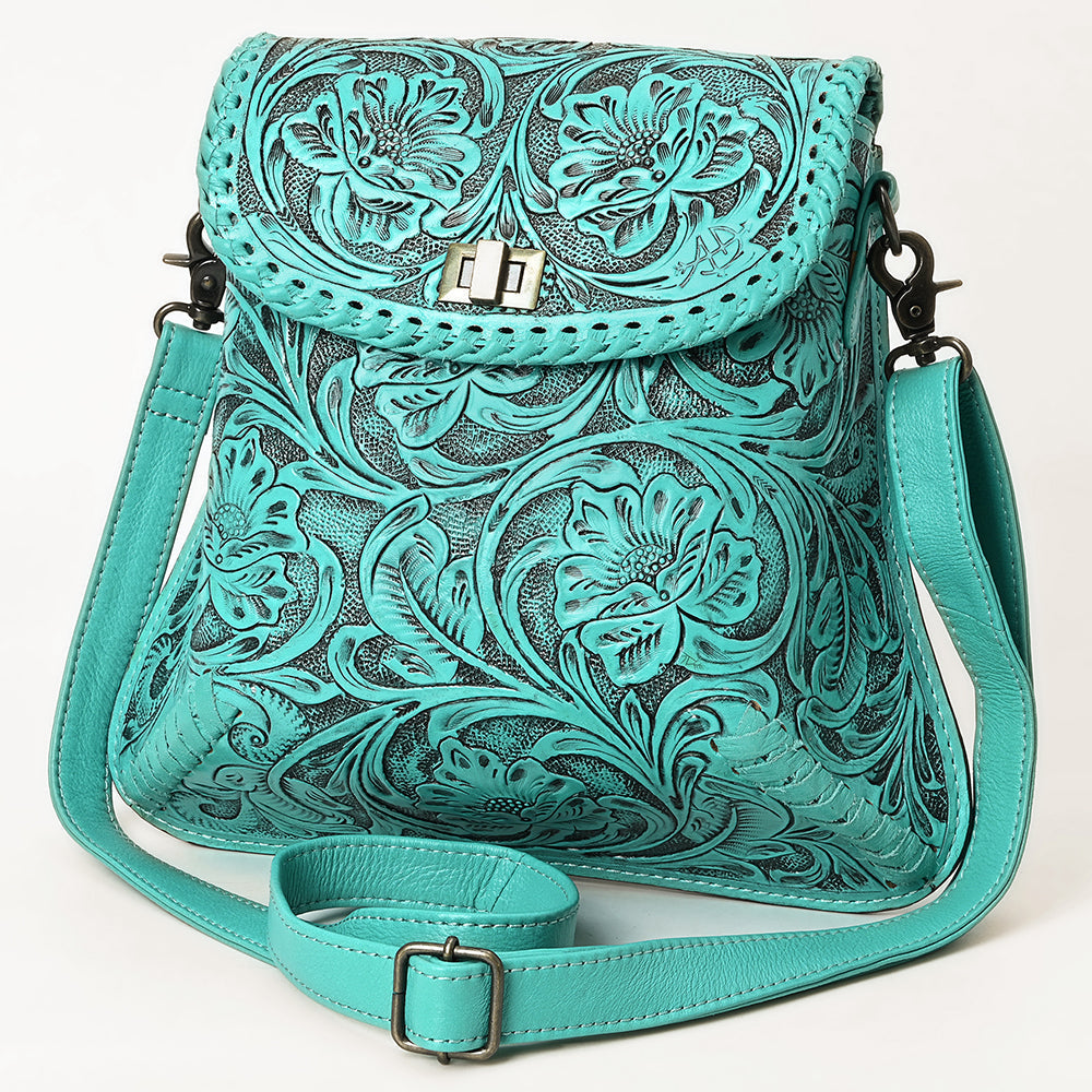 American Darling Crossbody Hand Tooled Genuine Leather