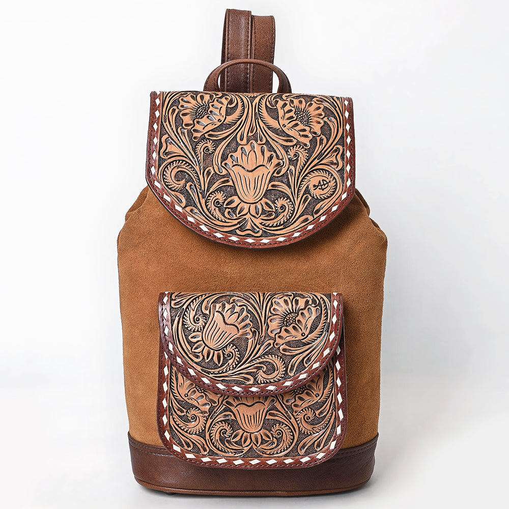 American Darling Hand-Tooled Genuine Leather Backpack