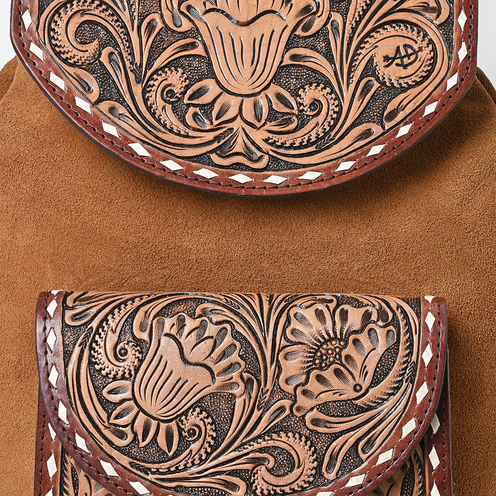 American Darling Hand-Tooled Genuine Leather Backpack