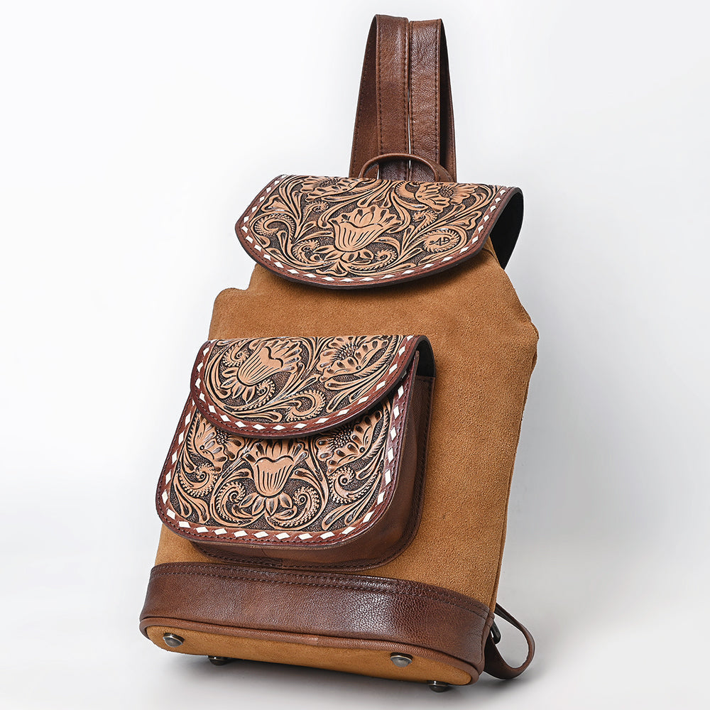 American Darling Hand-Tooled Genuine Leather Backpack