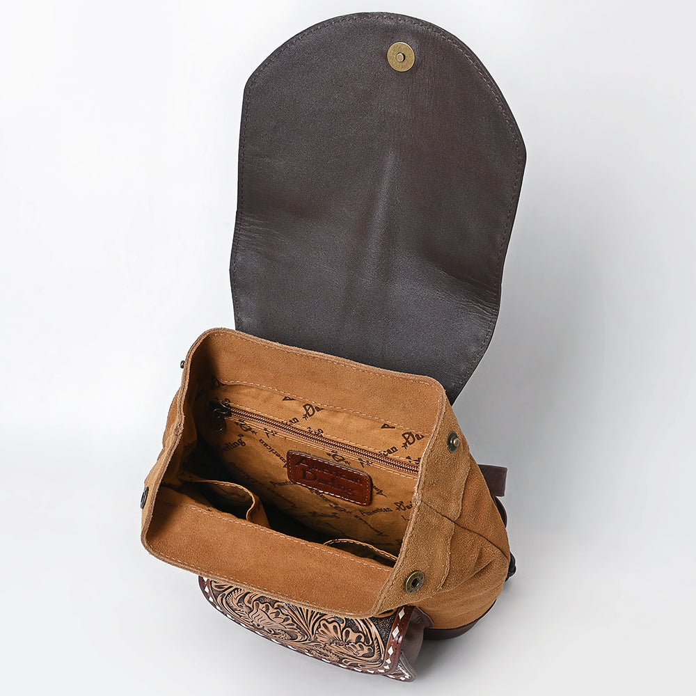 American Darling Hand-Tooled Genuine Leather Backpack