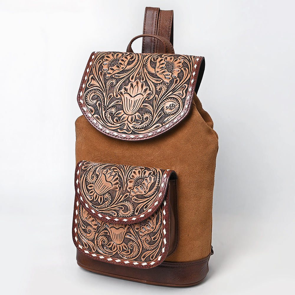 American Darling Hand-Tooled Genuine Leather Backpack